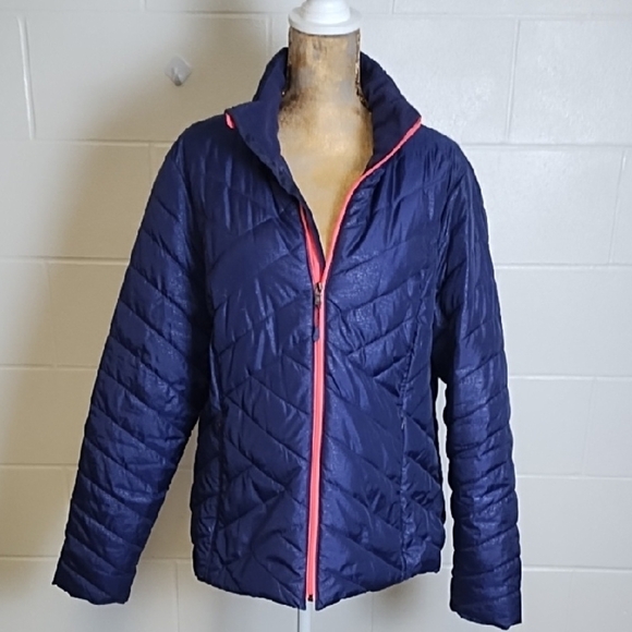 Tek Gear Purple Quilted Puffer Jacket with Chevron Pattern - Picture 1 of 14